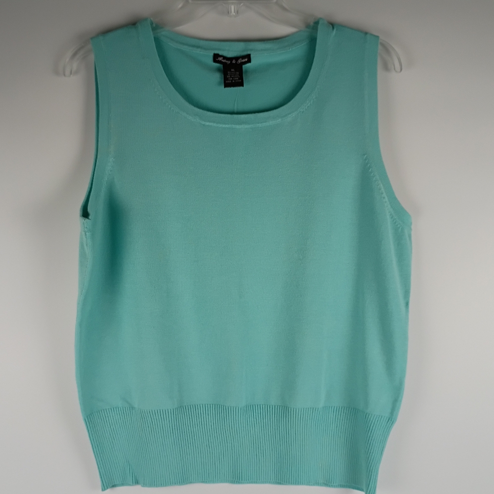 Sleeveless Knit Tank Top - Mint